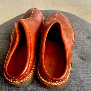 NWOT, Mens Cole Haan Size 13 Brown Leather Slides